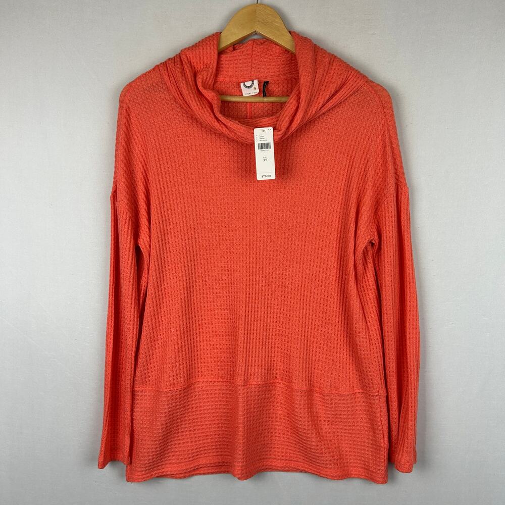 Akemi + Kin Funnel Neck Salmon Pink Sweater Long Sleeve Women's Size XS